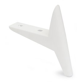 Q&Q Pata Shot - Pied métallique ajustable pour sofa et meuble (H140-H240, finition blanc)