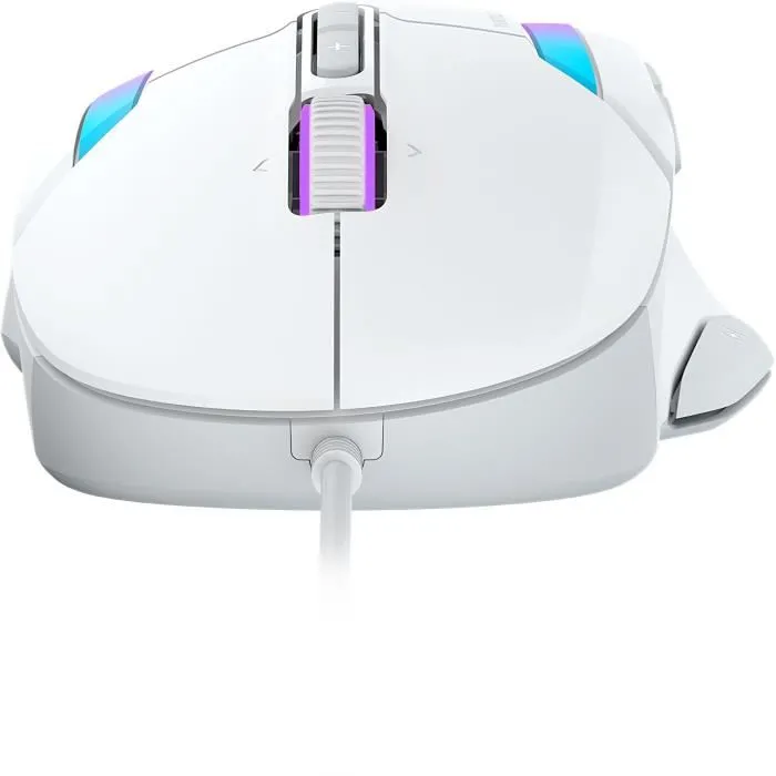 Turtle Beach Souris gaming filaire Kone II - Ultra légère - Blanc - 26 000 DPI - 23 fonctions personnalisables - Prise en main ergonomique - Clics optiques