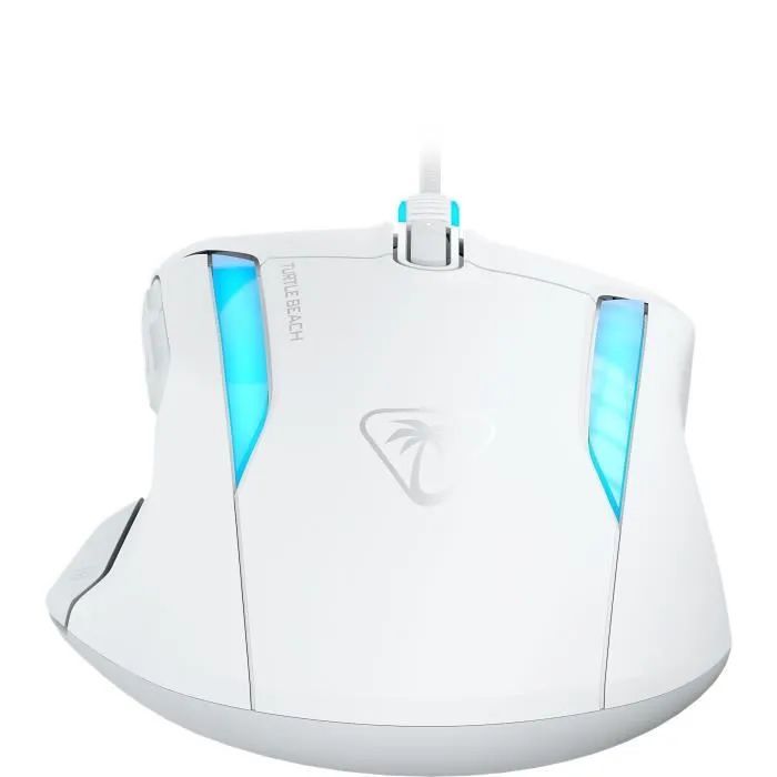 Turtle Beach Souris gaming filaire Kone II - Ultra légère - Blanc - 26 000 DPI - 23 fonctions personnalisables - Prise en main ergonomique - Clics optiques