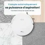 Eziclean All In One Z12 Ultra - Robot aspirateur et laveur connecté, base de vidage automatique, navigation LiDAR, 270 min d'autonomie, 14,4 V, réservoir 1,8 L, Blanc