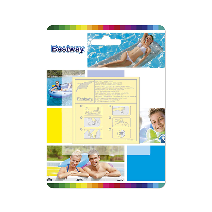 Bestway 62068 Patch de réparation pour gonflables 10 pièces 65x65 mm Jardin, Piscine et Plage