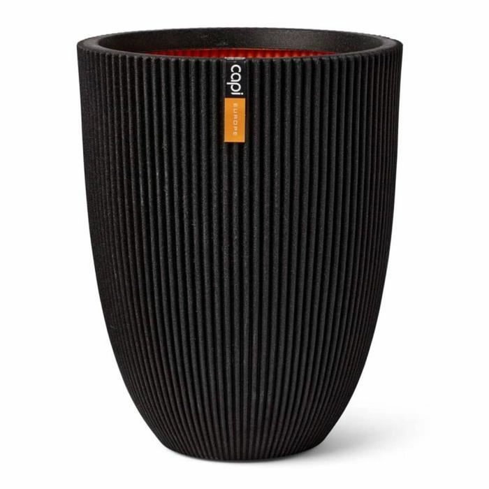 Capi Europe Vase élégant Groove Noir 46x58 cm