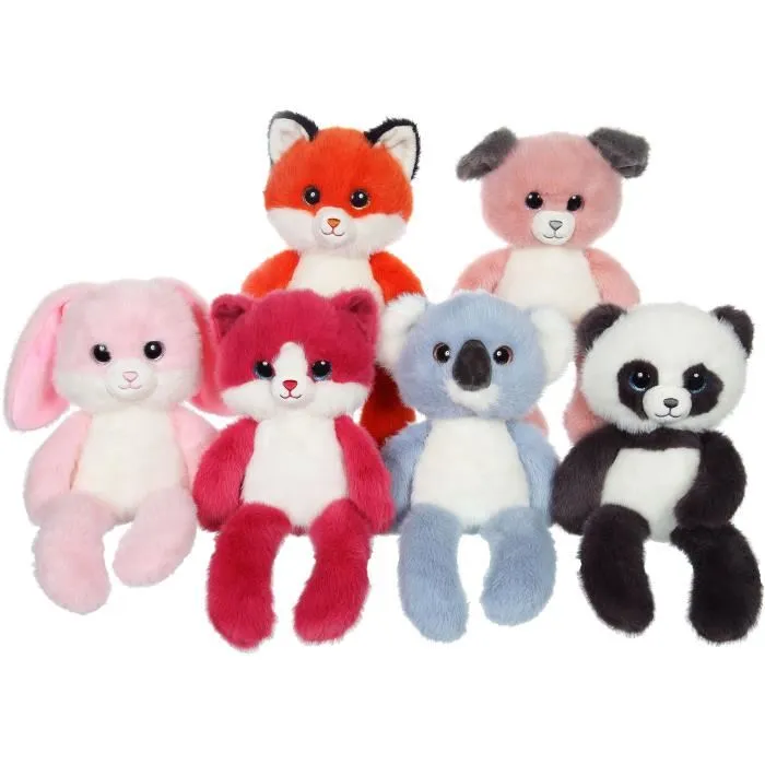 GIPSY TOYS Peluche Chien Leggies - 48 cm, Rose et Gris, Peluche douce pour enfants dès la naissance