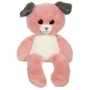 GIPSY TOYS Peluche Chien Leggies - 48 cm, Rose et Gris, Peluche douce pour enfants dès la naissance