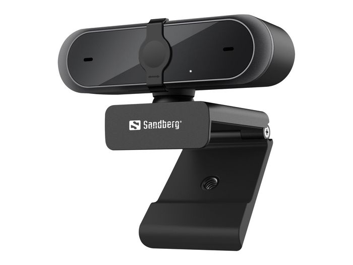 Sandberg Webcam Pro - Webcam USB Full HD 1080P avec couvercle de confidentialité et microphone stéréo