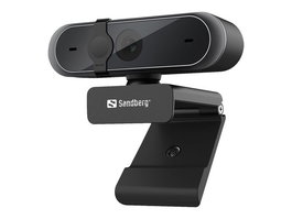 Sandberg Webcam Pro - Webcam USB Full HD 1080P avec couvercle de confidentialité et microphone stéréo