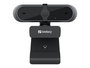 Sandberg Webcam Pro - Webcam USB Full HD 1080P avec couvercle de confidentialité et microphone stéréo