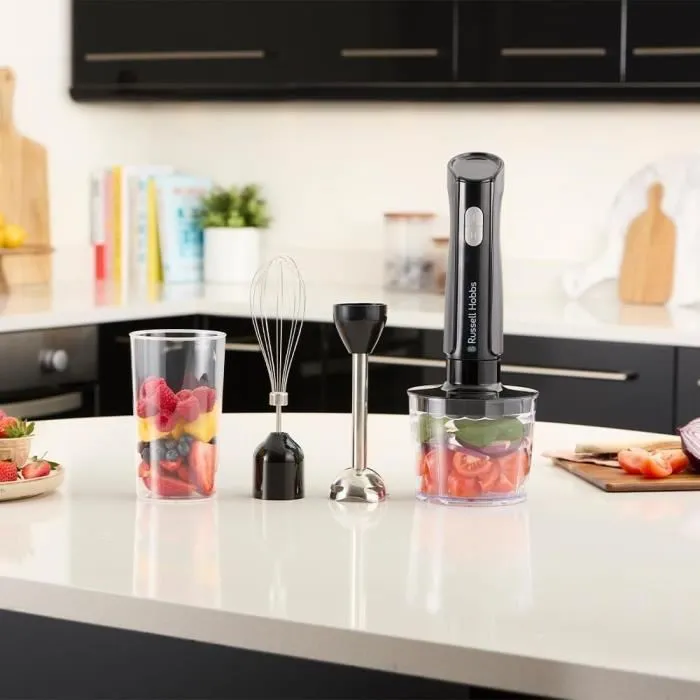 Russell Hobbs Mixeur Plongeant Desire 3 en 1, Noir Mat, 500 W Russell Hobbs Mixeur Plongeant Desire 3 en 1, Noir Mat, 500 W