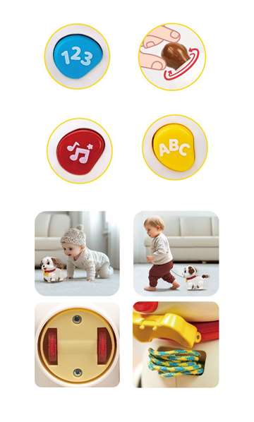Hola Chien à tirer pour enfants avec lumières et sons Hola Chien à tirer pour enfants avec lumières et sons