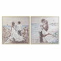 DKD Home Decor Toile de Décoration Plage Romantique 100 x 4 x 100 cm