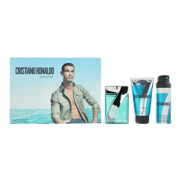 Cristiano Ronaldo Coffret CR7 Origins Eau de Toilette 100 ml + Gel Douche 150 ml + Déodorant Spray 150 ml Cristiano Ronaldo Coffret CR7 Origins Eau de Toilette 100 ml + Gel Douche 150 ml + Déodorant Spray 150 ml
