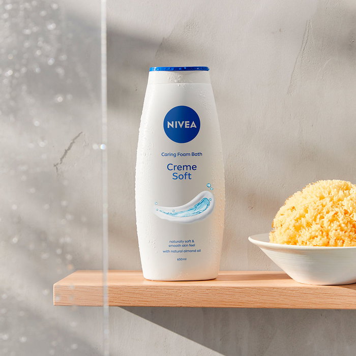 Nivea Crème Douche Crème Soft Gel 650 ml Hydratation Douceur Pour la Peau Enrichie en Vitamines C et E