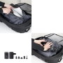 TooQ TQBP-V101-BK Sac à Dos de Voyage 30-55 L avec Compression Vide, Compartiment PC 17", Noir