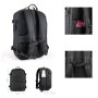 TooQ TQBP-V101-BK Sac à Dos de Voyage 30-55 L avec Compression Vide, Compartiment PC 17", Noir