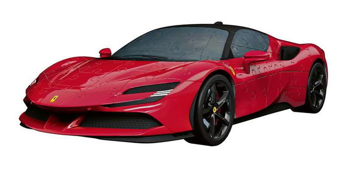Ravensburger Puzzle 3D Ferrari SF90 Stradale - 108 Pièces - Puzzle de Construction - À Partir de 8 Ans