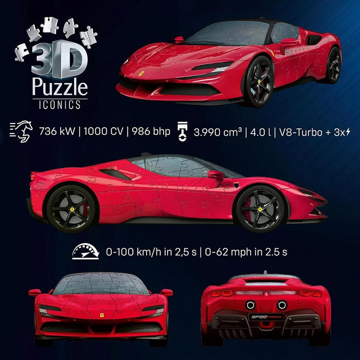 Ravensburger Puzzle 3D Iconics - Ferrari SF90 Stradale