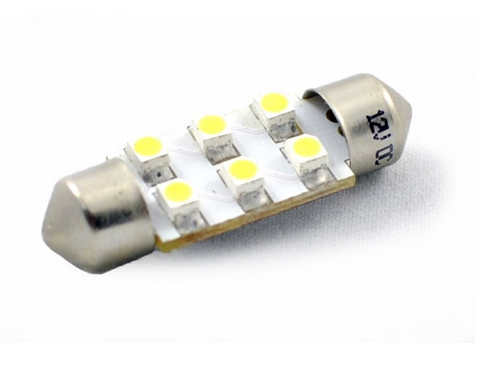 M-Tech Blister 2X Led L028 W - C5 W 36 mm 6XSmd2835 Blanc