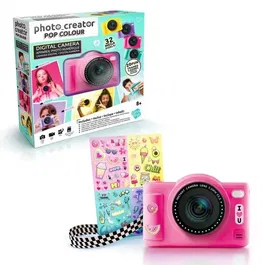 Canal Toys Appareil Photo Numérique Compact Rose POP CLK 042 - Avec Carte SD 8 Go Incluse - Photo et Vidéo