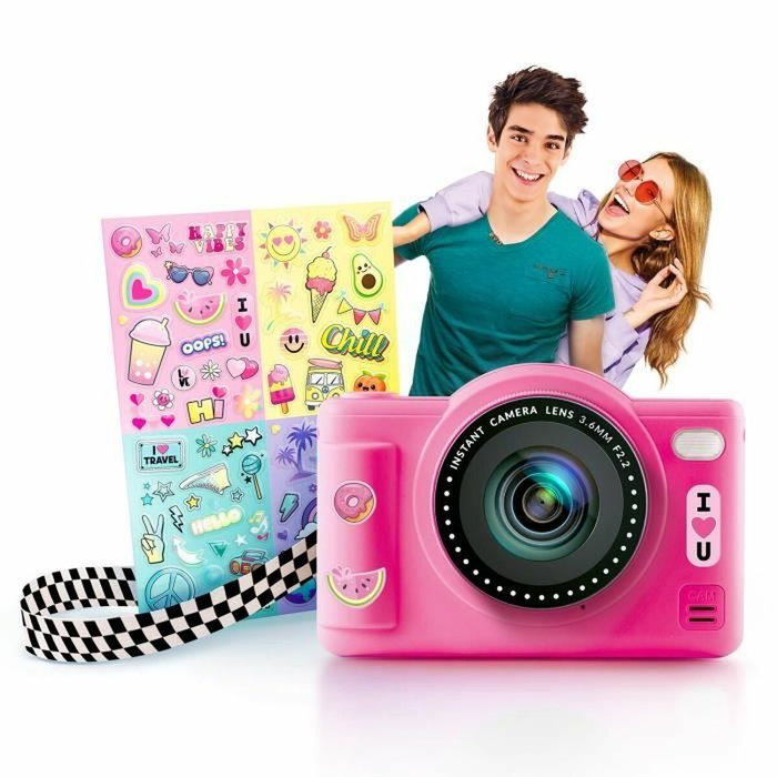Canal Toys Appareil Photo Numérique Pop Couleur Rose avec carte SD 8Go