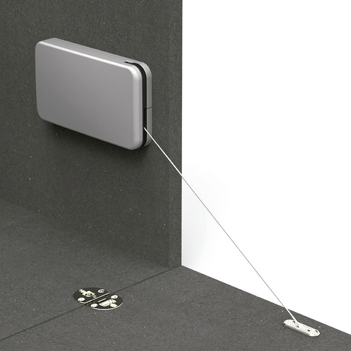Effegi Brevetti Miniwinch - Mécanisme amorti pour porte descendante (abaissante) à ressort, force 6 kg, en plastique gris Effegi Brevetti Miniwinch - Mécanisme amorti pour porte descendante (abaissante) à ressort, force 6 kg, en plastique gris