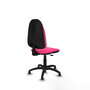 PIQUERAS Y CRESPO Chaise de bureau Algarra Rose en simili cuir avec mécanisme de contact permanent, sans accoudoirs