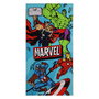 Los Vengadores Avengers Marvel Ensemble Serviette de Plage 70x140cm + Sac + Bonnet Set de Bain Polièster