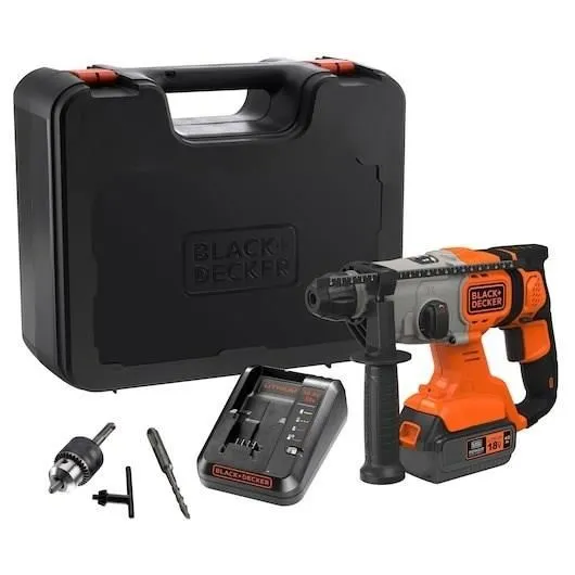 Black + Decker BCD900M1K Perceuse à percussion SDS-plus sans fil 18V 4Ah Li-ion