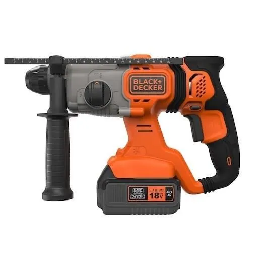 Black + Decker BCD900M1K Perceuse à percussion SDS-plus sans fil 18V 4Ah Li-ion