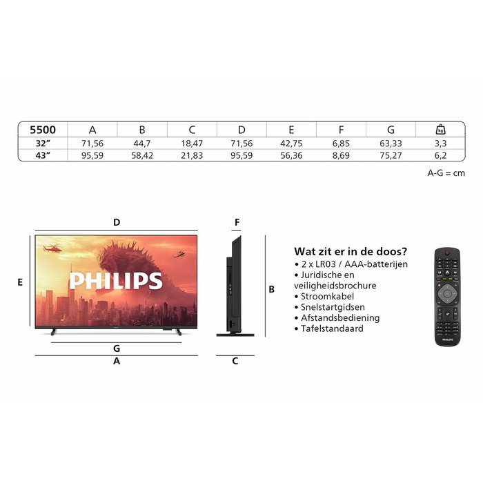 Télévision Philips 32PHS5500 HD 32" LED