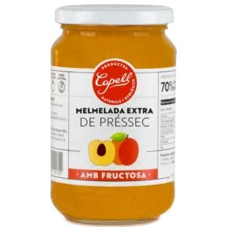 CAPELL Mermelada De Melocoton Con Fructosa 400Gr Confiture de pêche avec fructose CAPELL Mermelada De Melocoton Con Fructosa 400Gr Confiture de pêche avec fructose