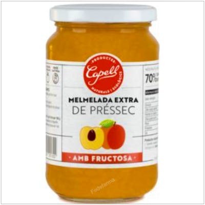 CAPELL Mermelada De Melocoton Con Fructosa 400Gr Confiture de pêche avec fructose CAPELL Mermelada De Melocoton Con Fructosa 400Gr Confiture de pêche avec fructose