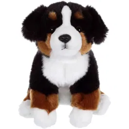 Gipsy Toys Peluche Chien Bouvier Bernois Assis 25 cm - Figurine Réaliste