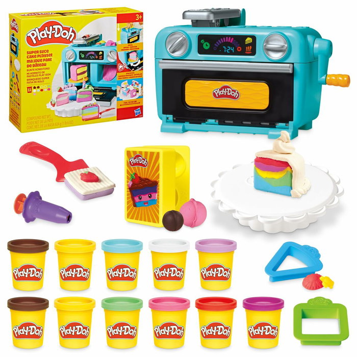 Play-Doh Ma jolie part de gâteau avec four jouet et 11 pots de pâte à modeler