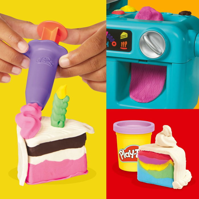 Play-Doh Ma jolie part de gâteau avec four jouet et 11 pots de pâte à modeler