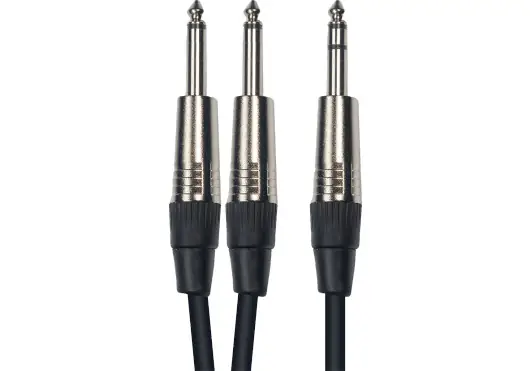 YELLOWCAB 2x Jack Mono Mâle vers Jack Stéréo Mâle 6M Adaptateur Audio - Yellow YELLOWCAB 2x Jack Mono Mâle vers Jack Stéréo Mâle 6M Adaptateur Audio - Yellow