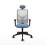 Piqueras y Crespo Chaise de Bureau Motilla Bleu ciel et Blanc