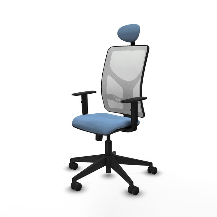 Piqueras y Crespo Chaise de Bureau Motilla Bleu ciel et Blanc