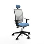 Piqueras y Crespo Chaise de Bureau Motilla Bleu ciel et Blanc