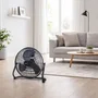 Ventilateur de sol industriel Oceanic - 120W, 3 vitesses, inclinable, 45 cm (pales) / 49 cm (grille), noir mat