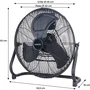 Ventilateur de sol industriel Oceanic - 120W, 3 vitesses, inclinable, 45 cm (pales) / 49 cm (grille), noir mat