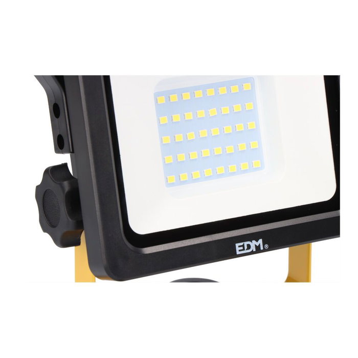 Edm Foco LED rechargeable 20W 2000lm 6500K IP54 avec batterie 18650 et câble USB-C