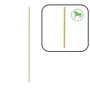 Pastormatic Pack de 50 piquets en fibre de verre jaune 150 cm