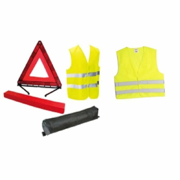 HTC EQUIPEMENT Pack de sécurité avec 1 triangle de signalisation et 2 gilets jaune XL HTC EQUIPEMENT Pack de sécurité avec 1 triangle de signalisation et 2 gilets jaune XL
