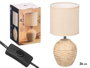 Giftdecor Lampe Vieillie Ronde à Rayures Horizontales 28 cm Marron Céramique Tissu (Set de 8)