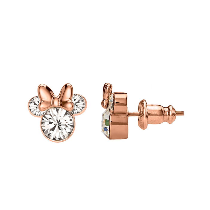 PEERS HARDY Boucles d'oreilles Disney Minnie Mouse, en argent plaqué, serties de pierres, cadeau