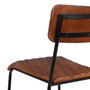 BigBuy Home Chaise de Salle à Manger Marron Noir Cuir Fer