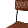 BigBuy Home Chaise de Salle à Manger Marron Noir Cuir Fer