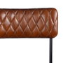 BigBuy Home Chaise de Salle à Manger Marron Noir Cuir Fer