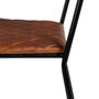BigBuy Home Chaise de Salle à Manger Marron Noir Cuir Fer
