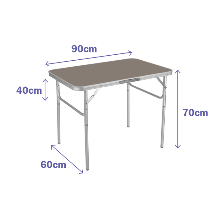 Marbueno SUMMER 10014M Table pliante marron aluminium 90x60x39/70 cm pour jardin camping plage Marbueno SUMMER 10014M Table pliante marron aluminium 90x60x39/70 cm pour jardin camping plage